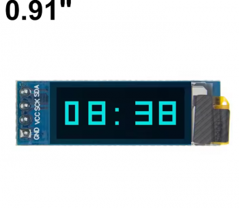 0,91 Zoll OLED Display Modul SSD1306 – I2C Schnittstelle-Blau