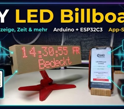 LED-Billboard mit WLAN-Steuerung! | ESP32C3, MAX7219, WS2812B