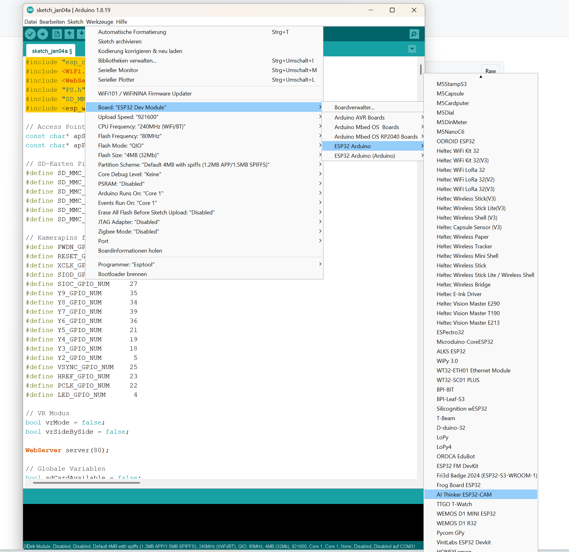 Arduino IDE Board hinzufügen