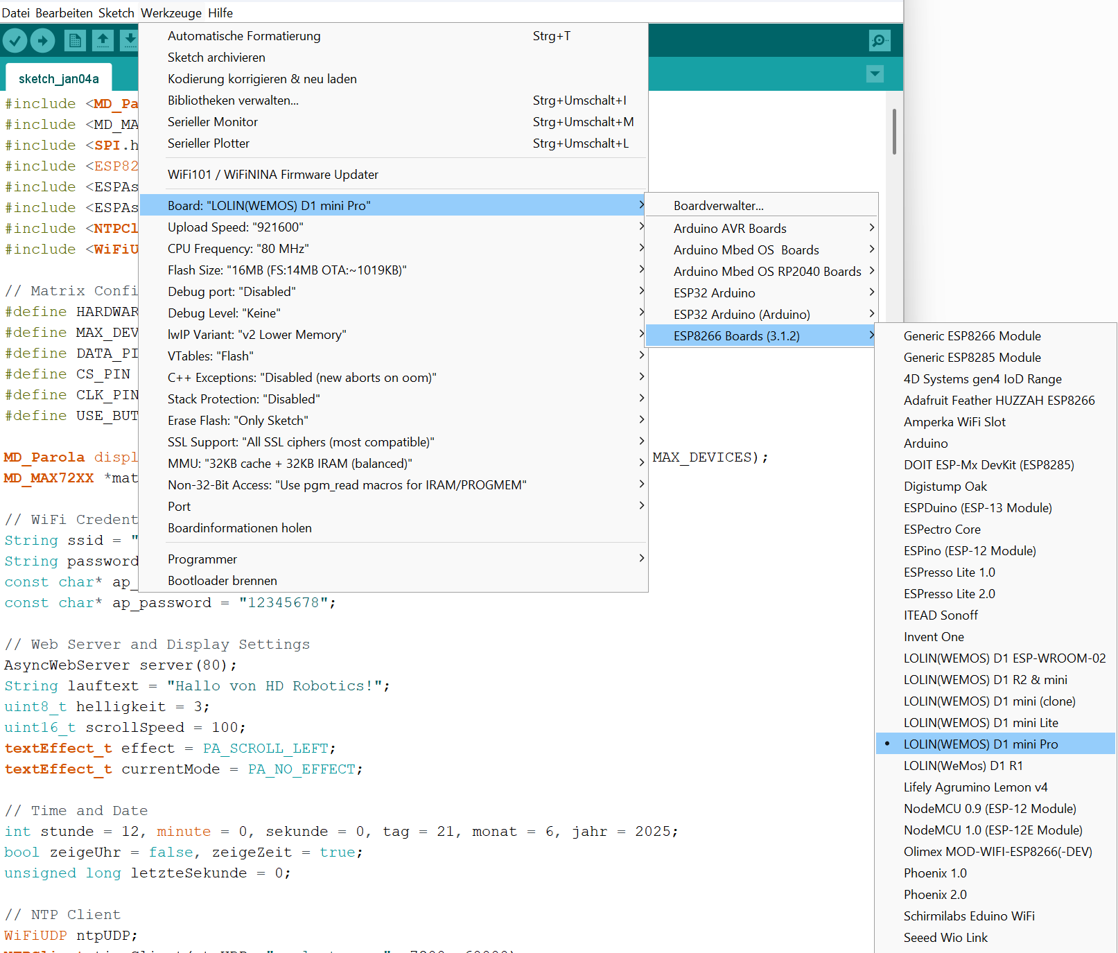 Board-Manager ESP8266