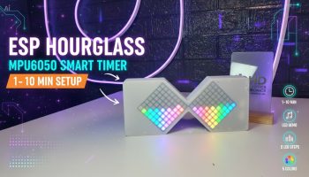 3D-gedrucktes PETG-Gehäuse für das Digital Gravity Hourglass Projekt.