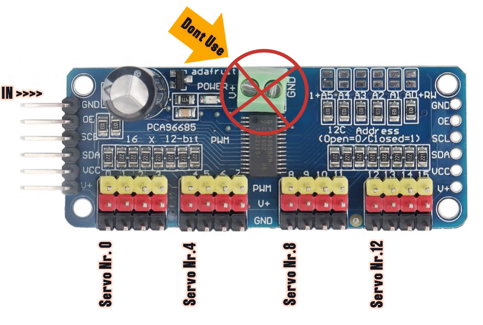 PCA9685 Pinbelegung