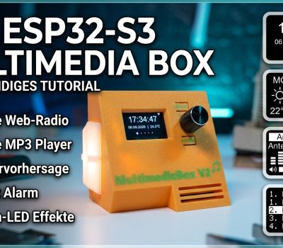 ESP32-S3 MultimediaBox V2 – Smart Radio, Wetterstation & Audio Player